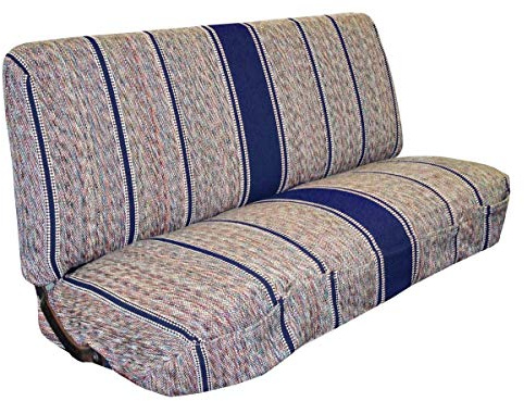 West Coast Auto Universal Baja Saddle Blanket Bench Full Size Seat Cover Fits Ford, Chevrolet, Dodge, and Full Size Pickup Trucks (Blue)