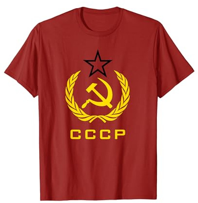 CCCP Hammer Sichel Design sowjetischen Russland T-Shirt