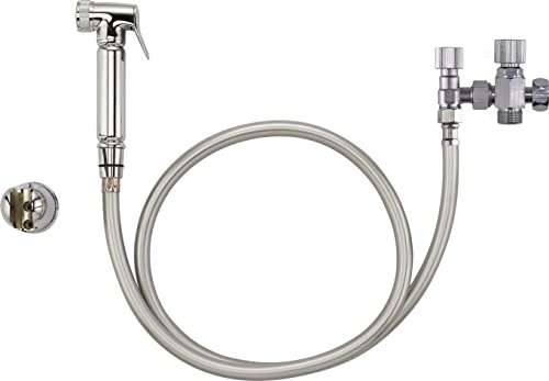 Kit Hygiène WC Douchette Laiton + Robinet 3 voies + Flexible + Support Mural en Laiton NOYON & THIEBAULT