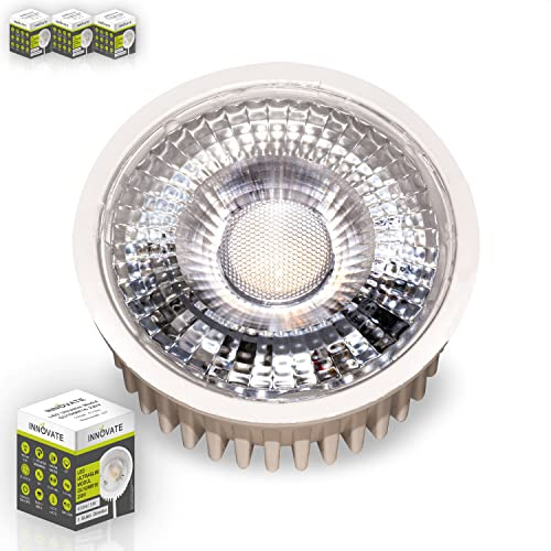 INNOVATE® LED Modul ultra flach dimmbar (22,8mm)| 3 Stk. | 3 Stufen dimmbar auch ohne Dimmer | Ersatz für MR16, GU10 Leuchtmittel | Warmweiß 3000K | LED Modul 230v flach | 5 Watt