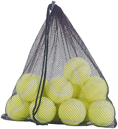 Speeron 12er-Set Tennisbälle für Fortgeschrittene, 65 mm Ø, gelb, Tragenetz