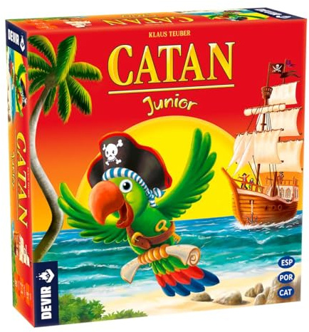 Devir Catan Junior, Brettspiel auf Spanisch, Katalanisch und Portugiesisch, Brettspiel, 6-jähriges Spiel, Familienspiel, Spaß (BGCATJU)