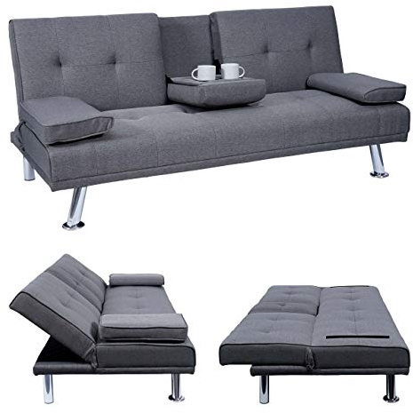 Mendler 3er-Sofa HWC-F60 97x166cm - Textil, dunkelgrau
