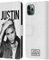 Head Case Designs Officially Licensed Justin Bieber Calendar Black And White Purpose Leather Wallet Case Compatible With Apple iPhone 11 Pro Max