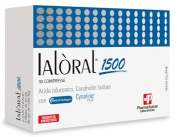 Ialoral® 1500 Integratore Alimentare per il benessere delle Articolazioni - a base di BioCell Collagen® ad elevato contenuto di Acido Ialuronico, Condroitin Solfato, Manganese (30 compresse)