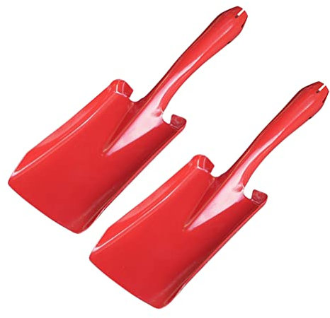 Angoily 2 Stücke Garten Kelle Metall Kleine Handschaufel Gartenwerkzeug Für Jäten Transplantieren Graben Rot