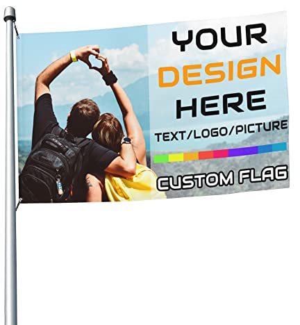 LZXSXZ Personalisierte Flaggen – Benutzerdefinierte Flaggen, Bildtext, Logo – erstellen Sie Ihre eigene personalisierte Outdoor-Banner-Campingflagge für Geburtstag/Urlaub/Weihnachten