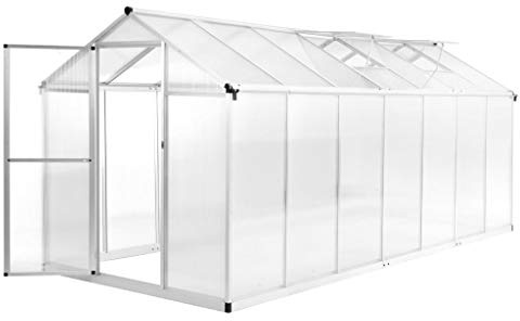 Home & Garden Greenhouse Aluminium 421x190x195 cm size 15.6 m³