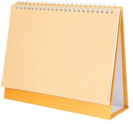 Operitacx Blanko Tischkalender Zum Selbstzeichnen Mit Standfunktion Aus Hochwertigem Material Für Büro Oder Zuhause Leer Für Individuelle Designs Blätterbare Seiten