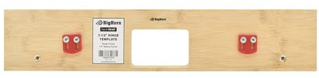 Big Horn 70167 3-1/2 Single Pocket Door Hinge Template – Precision Router Door Hinge Jig for 3.5-Inch Hinges, 1/4 Radius Square Corner Hinge Mortising Tool for Wood Door Installation