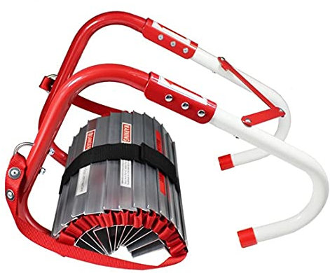 Fire Escape Ladder Two-Story,Portable Roll Out Emergency Safety - Window Kiddie Ladders For Indoor/Outdoor Use - 12ft Retractable Rope Rescue With Hooks, Kids And Adults Bug Out Kit