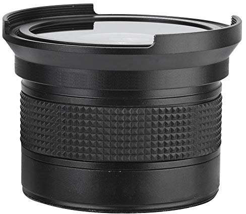 MUNEFE Objectif Grand Angle Fisheye 58 Mm 0,35x, Compatible avec Les Objectifs 58 Mm pour Appareil Photo Reflex Numérique Noir