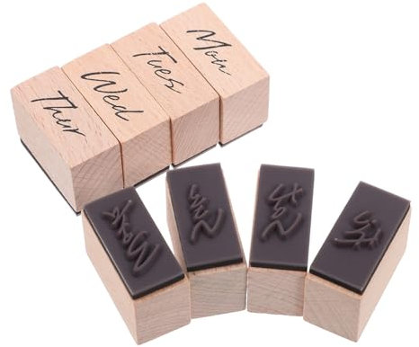 STOBOK Holzstempel Mit Unterschiedlichen Mustern Für Scrapbooking Und Basteln Handlich Und Leicht Zu Transportieren Geeignet Für Schreibwaren Und Diy-projekte