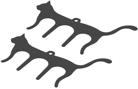 sourcing map Lot de 2 supports de livre de musique en métal en forme de chat mignon pour partitions et partitions de piano Noir
