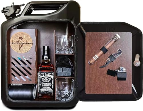 Custom Mini Bar Geschenk für Männer – Kanister Minibar für Ehemann, Papa – Tragbarer Weinkühler & Aufbewahrungsbox
