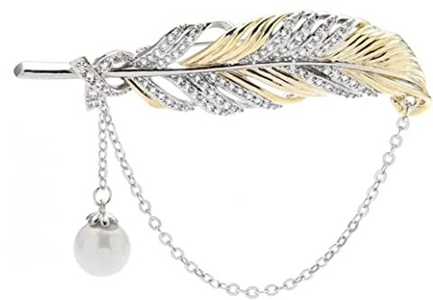 BroscheBroschennadeln Frauen Brosche Pin Damen Mode Accessoires Elegante Perlenkette Feder Brosche Hochzeit Bankett Party Brosche Broschen set