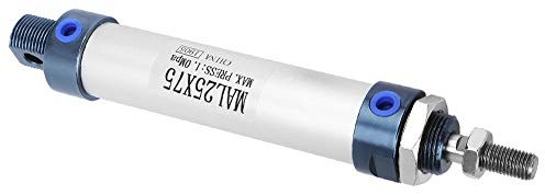 Pneumatikzylinder, Pneumatische Luftzylinder, Einzelstange, Doppelt Wirkend, MAL 25 Mm, Mini-Pneumatik-Luftzylinder, Aluminiumlegierung (Hub 75mm)