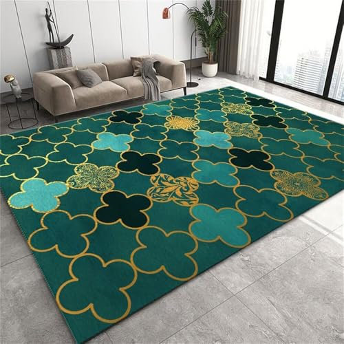 Kunsen 300X400CM Teppich Läufer rutschfest Schlafzimmer Sofa einfach, rutschfest, schmutzabweisend, pflegeleicht, sicherer Flokati Mehrfarbig Gartenteppich Günstig