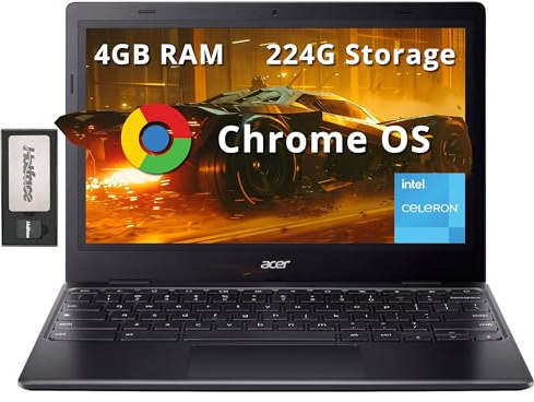 acer Chromebook 311 Laptop HD de 11.6 pulgadas, procesador Intel Celeron N4500, 4 GB LPDDR4X RAM, 224 GB de almacenamiento (eMMC de 64 GB + juego de estación de acoplamiento de 160 GB), gráficos Intel