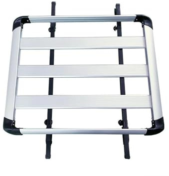 baca coche Portaequipajes Aleación Aluminio 160x100cm Una Sola Capa Para Techo Coche Cesta Carga Aleación Para SUV Caja Carga Portaequipajes Universal Para Techo barras techo coche(Silver 110x90cm)
