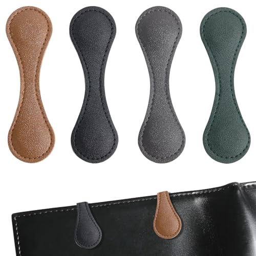 Prmape 4 Stück Magnetische Lesezeichen Leder, 10x3cm Retro Lesezeichen, Tragbare Bookmark für Buchliebhaber Lehrer Frauen Männer Studenten