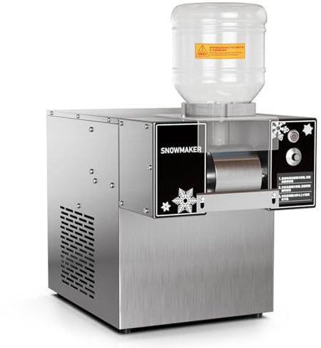 Macchina per ghiaccio a fiocchi di neve automatica da 180 kg/24 ore da banco, macchina per ghiaccio a neve con velocità regolabile, tritaghiaccio elettrico per attività commerciali,120kg