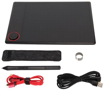 Tablette de Dessin Graphique, Tablette Graphique 8192 Batterie de Pression de Niveau Libère Le Stylet Tablette de Dessin Numérique pour OS x pour la Fenêtre pour Android