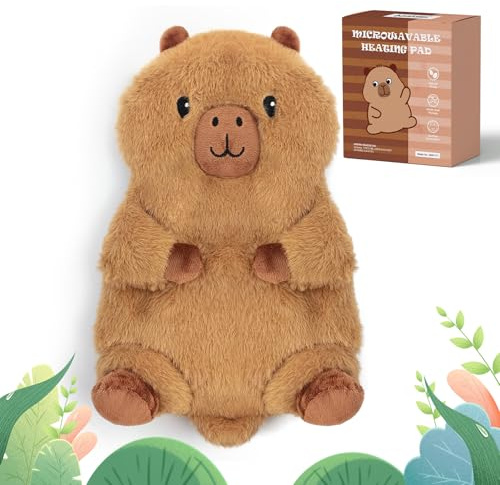 AROMA SEASON Wärmetier Plüsch Capybara Mikrowelle-Wärmekissen Kuscheltier Körnerkissen Stofftier