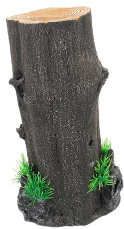 TOYANDONA Décoration Résine pour Aquarium Tronc d Arbre Creux Branche pour Reptiles Ornement Décoratif Simule Racine Naturelle Habitat Aquatique