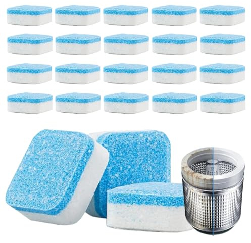 OIXYAZ Detergente per lavatrice, Anticalcare Lavatrice,Anticalcare Lavatrice Machine,1 Pack of 24 Tablets, adatto per lavatrice a carica frontale e superiore, rimuove odori, sporcizia e accumuli