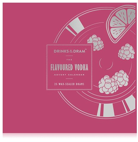 Flavoured Vodka Advent Calendar 2025| Drinks by the Dram | 25 x 30ml Miniatures | From Top Brands and Producers | Black Cherry, Blueberry, Lemon, Tea Infused