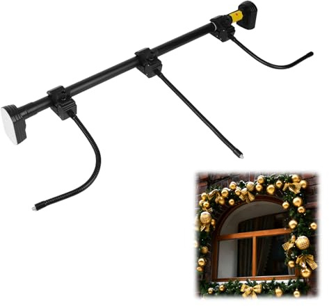 Sinbana Girlandenhalter für Die Haustür, Verstellbar Passend 80–100cm Robuster Girlandenhalter für Türrahmen Weihnachts- und Halloween-Kränze Dekorationswerkzeug
