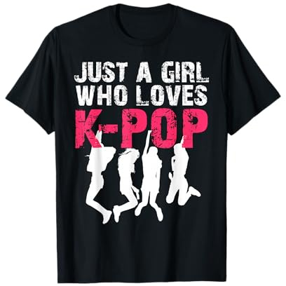 Fan de Kpop Danse Musique Silhouette Jeune Fille T-Shirt