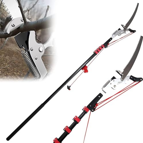 CXGFRGH Sierra de podar de Gran Alcance, Podadora telescópica de árboles, Sierra pértiga, Extensible, podadoras for podar y Recortar Ramas Hojas(18ft)