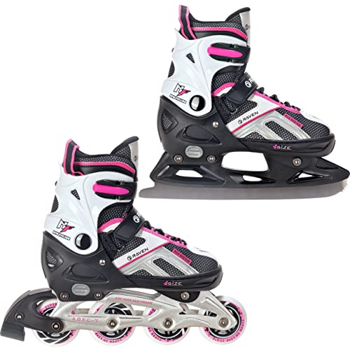 RAVEN Pulse 2in1 Schlittschuhe Inline Skates Inliner für Kinder und Erwachsene verstellbar