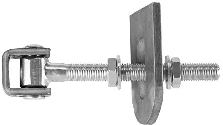 SOTECH 2 x Torangel verstellbar M16 x 185 mm mit U-Form Anschweißlasche | Torbeschlag Stahl-Torband Stahltor-Scharnier