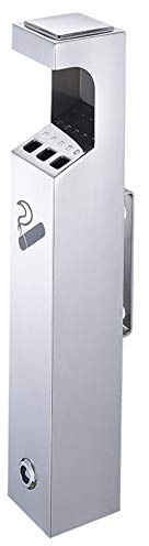 Aschenbecher 48cm 1.8L Aluminium-Legierung Außenzylinder Wandascher Cigarette Ash Bin Edelstahl