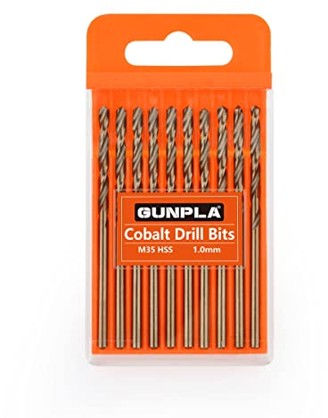 Gunpla Kobalt Bohrer Set 1mm 10-tlg. M35 HSS Cobalt Spiralbohrer Stahlbohrer Metallbohrer Eisenbohrer