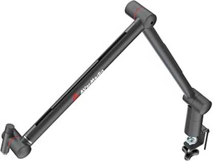 AverMedia Live-Streamer-Arm BA311, Verstellbarer, um 360 Grad drehbarer Mikrofonarm – Aluminium-Mikrofonarm im Rohrstil, Faltbarer Scherenarm für Gaming, Live-Stream und Podcast