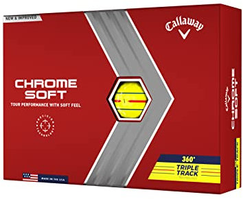 Callaway Golf Chrome Soft 2022 Golfbälle (Gelb, 360 Triple Track)