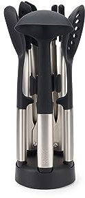 Joseph Joseph Elevate Fusion 5-Piece Silcone Kitchen Utensil Compact Stand, BPA Free, Heat Resistant, Non Stick Utensil Set, Weighted Stainless Steel Handles