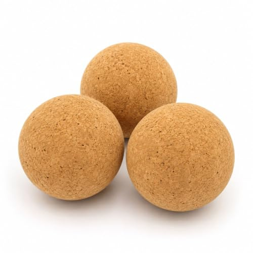 3 x Wein Korkkugel 3 cm – Weinkorken Kugelstopfen aus Presskork | Für Dekanter und Karaffen, Vorratsgläser, Wohnraumdeko und DIY, Wein, Whisky, Rum, Cognac und Obstbrand