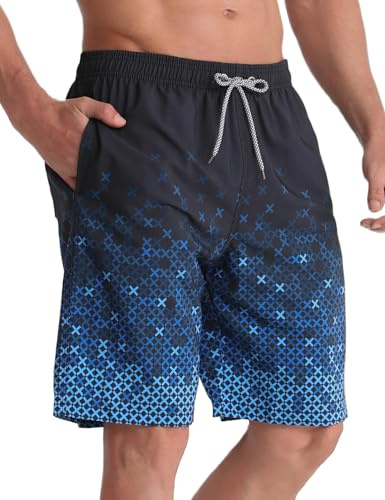 APTRO Herren Badehose Lang Badeshorts Schnelltrocknend Boardshorts Freizeit Short mit Innenslip