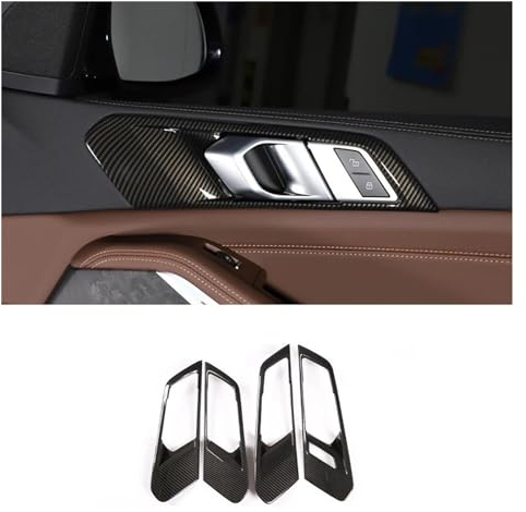 NDKSZHEQ Kompatibel mit BMW X5 G05 2019 2020, ABS-Kohlefaser, Auto-Styling, Innentürgriffabdeckung, Zierrahmen, Aufkleber, Chrom-Innenzubehör (Color : Style A)