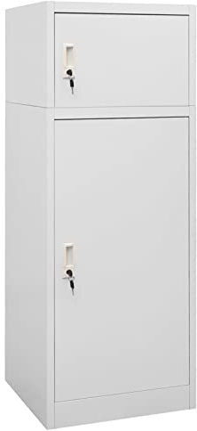 Buzaza Sattelschrank Hellgrau Stahlschrank 53x53x140 cm Stahl Sattel Pferd