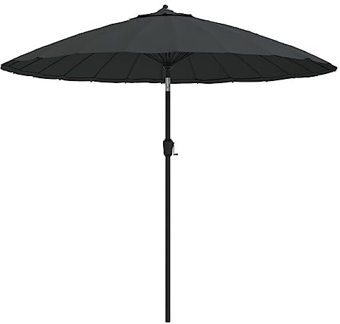 Annlera Garten-Sonnenschirm Balkonschirm Moderne Outdoor-Schirm Marktschirm Tischschirm Strandschirm Gartenmöbel Moderne und Elegante Design Wasserdicht und Sonnenschutz Anthrazit 270x246 cm