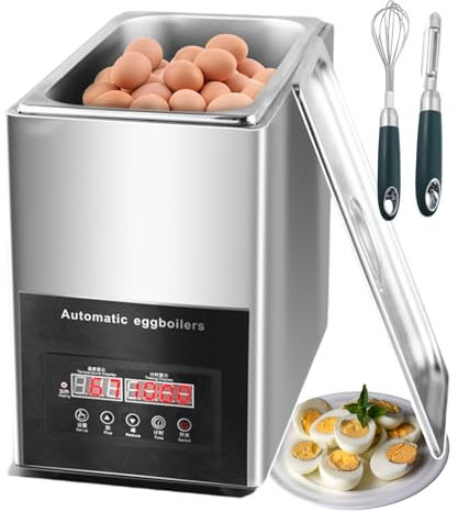 forplubossmmp Hervidor De Huevos Eléctrico De 9 L | Dispositivo Automático para Hacer Tortillas con Pantalla De Visualización | Máquina Profesional De Gran Capacidad para Escalfados Tortillas