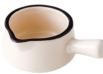 GLigeT Salsera Olla de Leche pequeña con Pico de cerámica y asa, Taza de Leche pequeña for Espresso, Taza de condimento de Estilo japonés, balde for Jugo de Carne, Tazas Salseras Pequeñas(Blanco)