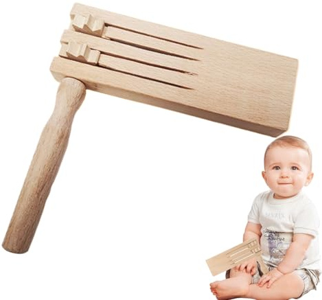 Matraca De Madera Para Fiestas Y Eventos | Juego De Instrumento Para Eventos Deportivos | Matraca Giratoria Tradicional Para Celebraciones