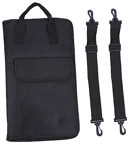MUELODSIC Professionelle Drumstick Tasche mit Großer Kapazität für Schlagzeugstöcke und Zubehör für Proben Unterricht und Live Auftritte Passend für Noten Schwarz